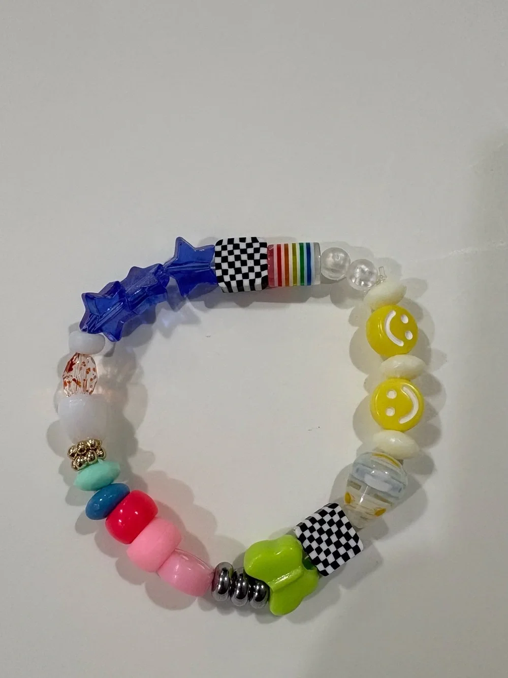 Kids Colorful Beaded Stretch Bracelet - Multicolor